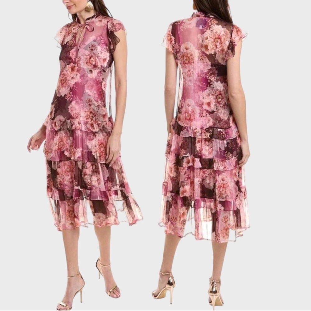 Johnny Was Carina Midi Dress
Floral Silk Ruffled size S